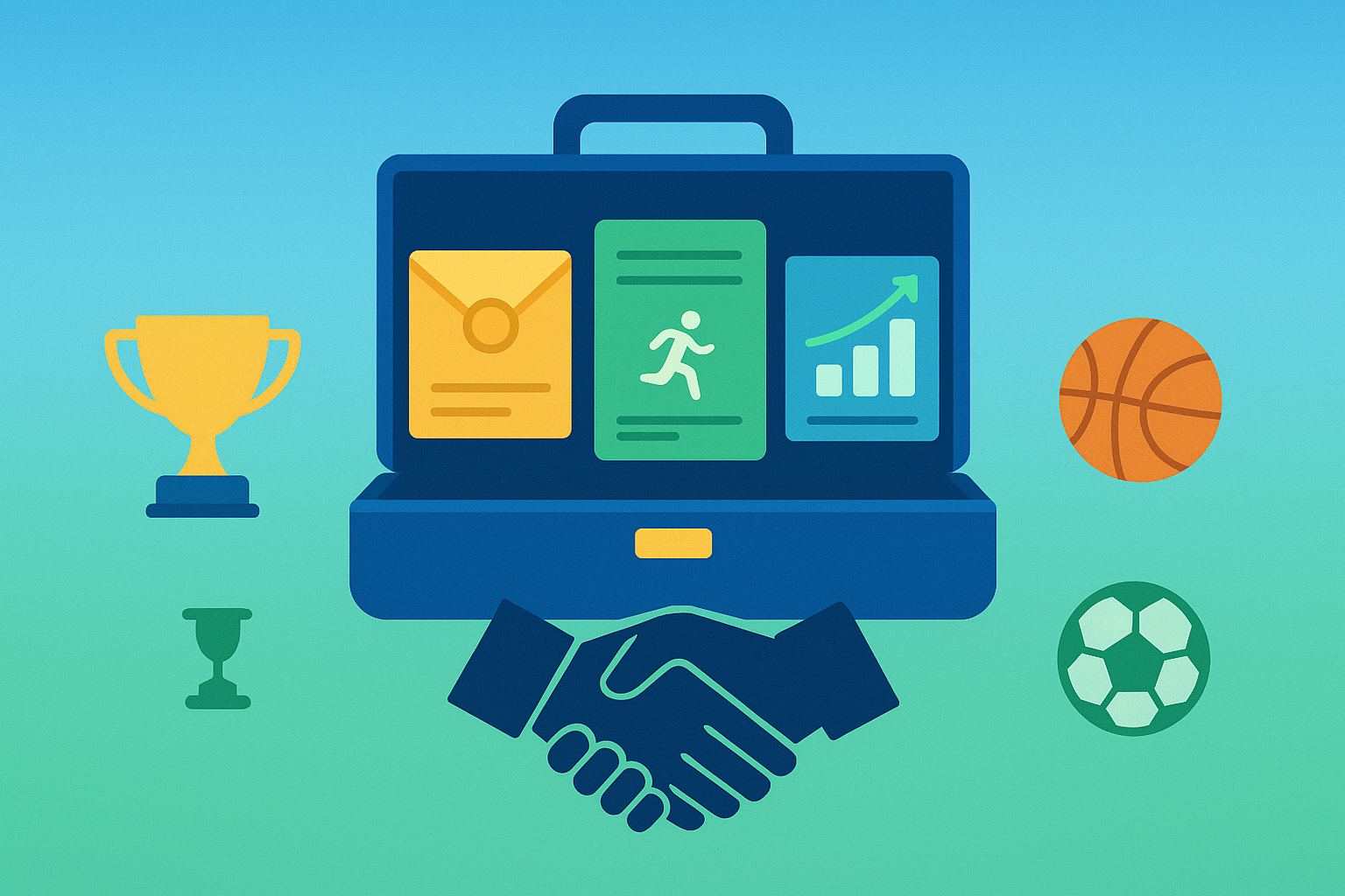 Mano entregando apoyo financiero para proyectos deportivos